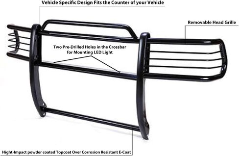 وحدة حماية من الصدمات لفرشاة شبكة الحصان الأسود باللون الأسود متوافقة مع 2004-2006 Toyota Tundra-17TS27MA in Saudi Arabia