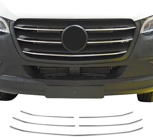 OMAC Front Bumper Grill Trim for Mercedes Sprinter W907 910 2019-2025 Brushed Steel in Saudi Arabia