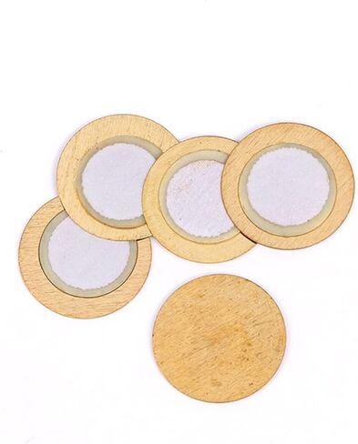 100pcs 12mm 20mm 27mm Thickness 0.33mm Iron Copper Piezo Disc for Buzzer Pressure Sensor Speaker DIY Electronic(20MM Copper) in Saudi Arabia