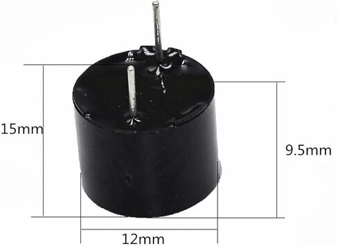 10PCS 3v 5v 12v Active Buzzer 12095 12065 Magnetic Long Continous Beep Tone 12 * 9.5mm 12 * 6.5mm(12095 12V) in Saudi Arabia