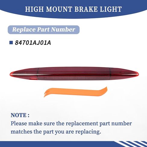 84701AJ01A High Mount Brake Light Compatible with Subaru Outback 2010 2011 2012 2013 2014, LED 3rd Brake Light, Red in Saudi Arabia