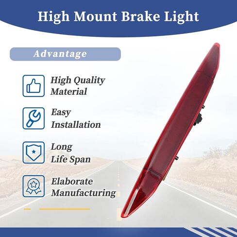 84701AJ01A High Mount Brake Light Compatible with Subaru Outback 2010 2011 2012 2013 2014, LED 3rd Brake Light, Red in Saudi Arabia