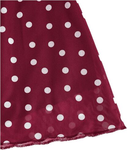 Verdusa Women's Y2K Vintage Polka Dots Mini Virts Mesh A Line Short Skirt in Kuwait