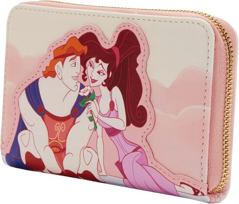 محفظة Loungefly DISNEY HERCULES الذكرى السنوية الخامسة والعشرين MEG & HERC بسحاب حول المحفظة in Kuwait