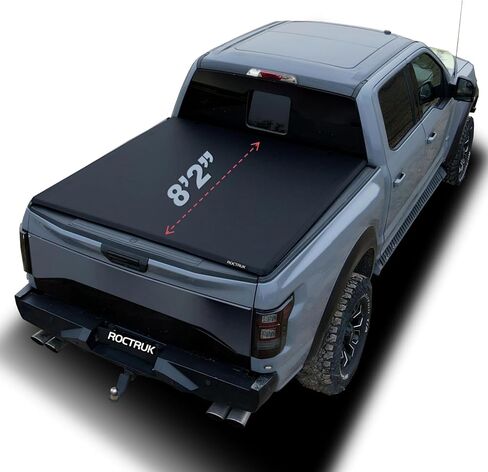 غطاء تونيو ناعم قابل للطي مقاس 8'2 بوصة متوافق مع 2019-2026 Chevy Silverado GMC Sierra 1500 2500 HD 3500 HD غطاء سرير شاحنة من الفينيل | Fleetside in Kuwait