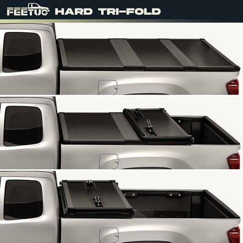 Hard Tri Fold Tonneau Cover Truck Bed for Compatible with 2007-2025 Chevy Silverado/GMC Sierra 1500 5.8FT/69.3inch Not for CarbonPro Bed in Kuwait