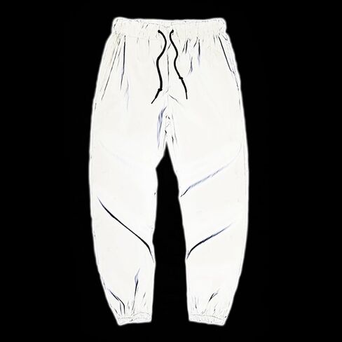 Reflective Athletic Jogger Pants, Elastic Waist with Drawstring, in Saudi Arabia
