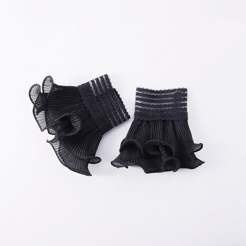 AUOCATTAIL Flared Wrist Sleeves Fake Cuffs Elastic Bracelet Wrist Cuff for Women Cosplay Wedding Tea Party Masquerade in Saudi Arabia