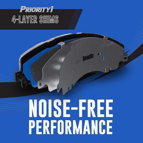 Bendix Priority 1 Semi-Metallic Rear Disc Brake Pad Set for Volvo S60 2009-2001, S70 1999, S80 2006-1999, V70 2007-2000, XC70 2007-2003 - (CFM795) in Kuwait