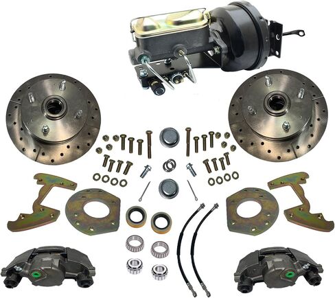 1964-66 Mustang 6 Cylinder Front Disc Brake Kit for 14-Inch- 4 lug Wheels, non power Dual Bowl Manual brakes, master cylinder only in Saudi Arabia
