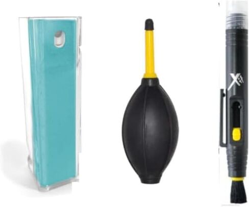 Lens Cleaning Kit Contains 2 Pcs Rubber Air Blower Duster, Lens Cleaning Pen, Blower Brush Dust Cleaner and Carrying Pouch, for Lens, Camera, SLR, Telescope, Magnifying Glass, Phone in Kuwait