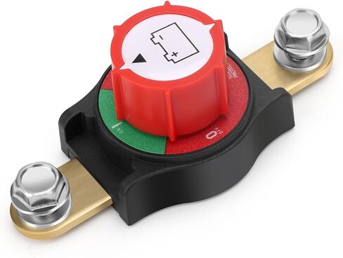 Linkstyle Side Post Battery Disconnect Switch 12-48V 275A Heavy Duty Car Battery Kill Switch with Brass Terminals, On Off Power Cut Off Switch for Automotive RV Marine Boat Truck Solar in Saudi Arabia