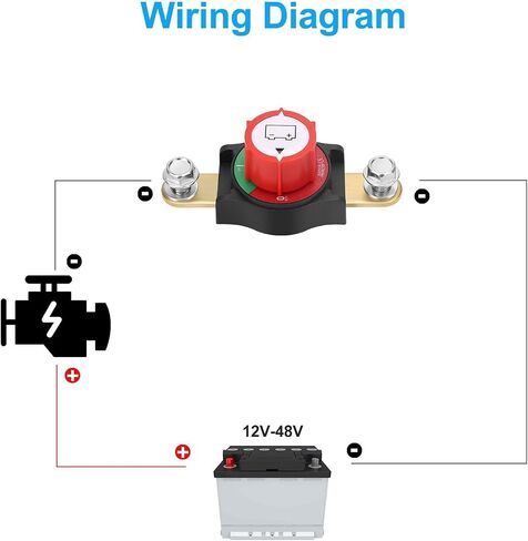 Linkstyle Side Post Battery Disconnect Switch 12-48V 275A Heavy Duty Car Battery Kill Switch with Brass Terminals, On Off Power Cut Off Switch for Automotive RV Marine Boat Truck Solar in Saudi Arabia