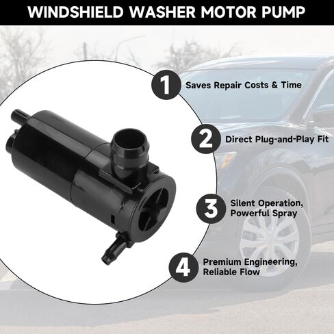 Windshield Washer Motor Pump for Nissan Maxima 2009-2014 / NV200 2013-2021 for Nissan Versa/Rogue | High-Pressure Spraying | Windshield Washer Pump | Replace Part 28920-JA00A in Saudi Arabia