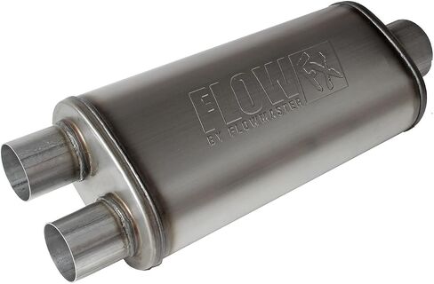 Flowmaster 72587 FlowFX Muffler 3.5" Center Inlet/2.5" Dual Outlet - Moderate Sound 409 Stainless Steel in Saudi Arabia