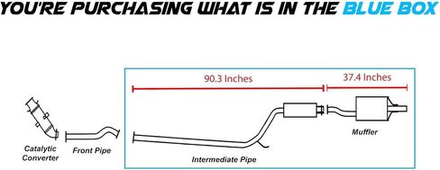 Northeastern Exhaust - Stainless Steel Intermediate pipe Exhaust Muffler kit Compatible With: 2006-2011 Honda Civic 1.8L 4Dr in Saudi Arabia