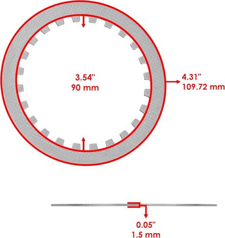 Caltric Clutch Friction with Steel Plates Kit Compatible with Honda Sportrax 90 TRX90 2X4 2006 / TRX90EX 2x4 2007-2008 / TRX90X 2009-2023 in Saudi Arabia