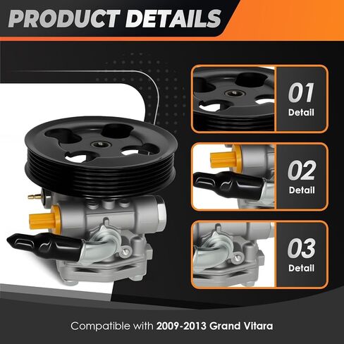 مضخة توجيه كهربائية 49100-78K00 متوافقة مع 2009-2013 Grand Vitara 2.4L L4 Base Limited Premium in Saudi Arabia