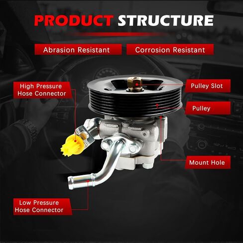 21-5993 Power Steering Pump Fit for Accord 1998-2002 3.0L V6, Power Assist Pump Replace for 21-5993, 21-5268, 56110-P8C-A01, 56110P8A003 in Saudi Arabia