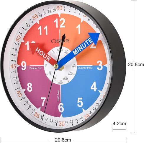 OSTAR Atomic Wall Clock, 11 Inch Round Battery Operated Clock (Gold) in Saudi Arabia