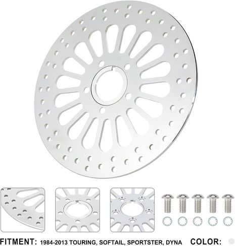 11.5'' Rear Brake Rotors for Touring Sportsters Dyna Early Super Glide Softail Great Heat Dissipation High Performance Rear Disc Brake Rotor Vibration Free Stainless Steel Rotors Kit in Saudi Arabia