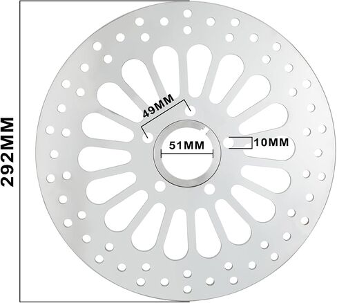 11.5'' Rear Brake Rotors for Touring Sportsters Dyna Early Super Glide Softail Great Heat Dissipation High Performance Rear Disc Brake Rotor Vibration Free Stainless Steel Rotors Kit in Saudi Arabia