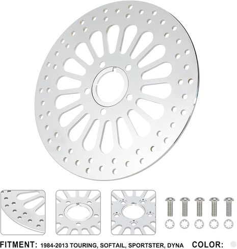11.5'' Front Brake Rotors for Touring Sportsters Dyna Early Super Glide Softail Great Heat Dissipation High Performance Front Disc Brake Rotor Vibration Free Stainless Steel Rotors Kit in Saudi Arabia