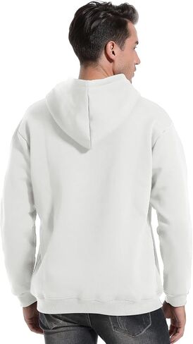 Kissonic Men's Fleece Hoodie Pullover Long Sleeve Sherpa Lined Warm Hooded Sweatshirt in Saudi Arabia