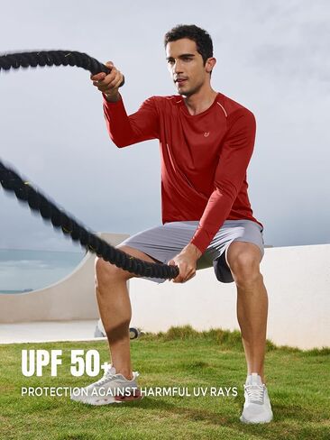 Men's Long Sleeve T-Shirts Quick Dry Running Shirt for Athletic Workouts in Saudi Arabia