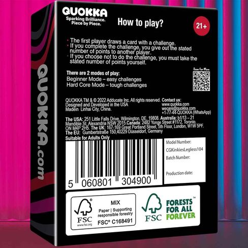 QUOKKA 2 Cents Family-Friendly Comedy Storytelling Game Cards - 120 Funny and Creative Improv Story Card Games - Fun Groups Gathering, Party Activities, Adult Game Night - 3-8 Storyteller Players in Saudi Arabia