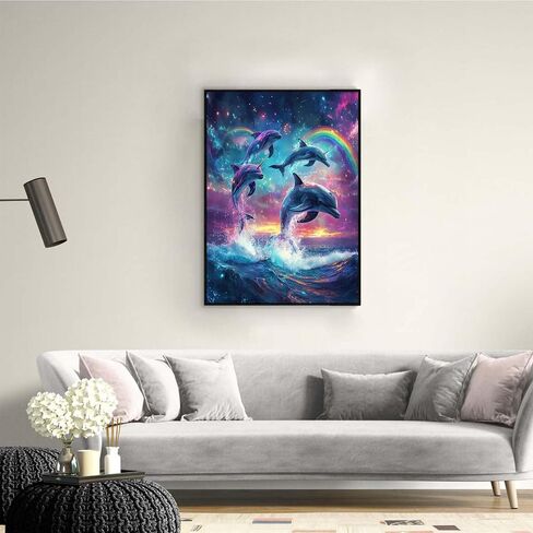 Ginfonr DIY 5D Diamond Art Kits for Adults, Bunny Diamond Painting for Adults, Diamond Art Flower Full Drill, Diamond Art Kits Embroidery Rhinestone Craft for Home Wall Decor 12 * 16 Inch in Saudi Arabia