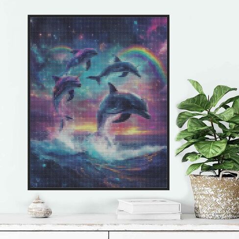 Ginfonr DIY 5D Diamond Art Kits for Adults, Bunny Diamond Painting for Adults, Diamond Art Flower Full Drill, Diamond Art Kits Embroidery Rhinestone Craft for Home Wall Decor 12 * 16 Inch in Saudi Arabia