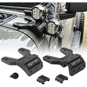 Quick Release Dual A-Pillar Light Mounts for Jeep Wrangler JL/JLU & Gladiator JT 2018-2025 - Non-Destructive Installation, Modular Brackets for Offroad LED Pod Lights & Ditch Lights (Not for 4xe) in Saudi Arabia