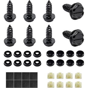 براغي لوحة ترخيص مضادة للسرقة، مجموعة أدوات التثبيت مع غسالات صواميل لإطار علامة السيارة، أدوات تثبيت أمان من الفولاذ المقاوم للصدأ لإطارات لوحات الترخيص in Kuwait