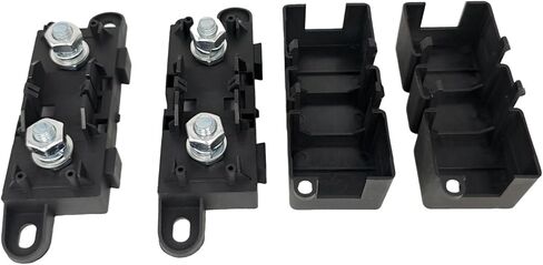 2X Mega Fuse Holder with Cover Compatible with AMG Car for Truck Caravan Bus Caravan Automotive Marine Bolt Down High Current Bolt-On in Saudi Arabia