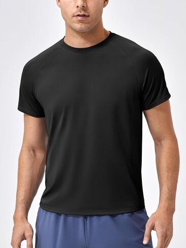 Men's Workout Cooling Running Shirts Quick Dry Short Sleeve Reflective Stripe Athletic Gym T-Shirts 41230YD in Saudi Arabia