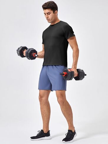 Men's Workout Cooling Running Shirts Quick Dry Short Sleeve Reflective Stripe Athletic Gym T-Shirts 41230YD in Saudi Arabia
