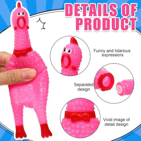 Libima 150 جهاز كمبيوتر شخصى 6.3 بوصة صراخ لعبة الدجاج المطاطية السائبة، ضغط صغير المطاط الدجاج صرير صغير اللعب، مزحة الجدة لعبة الضوضاء للحيوانات الأليفة مضغ الهدايا الطرف تقليل القلق الانفصال (أصفر) in Kuwait