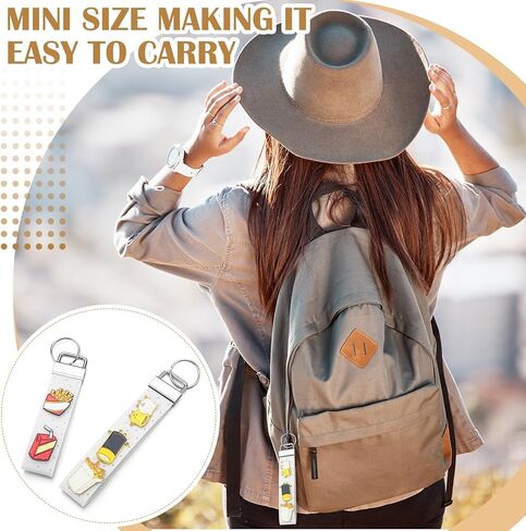 2 Pcs Portable Pin Display Keychains 2 Different Size Felt Rectangle Bag Charm for Pin Holder Backpack Brooch Badge in Kuwait