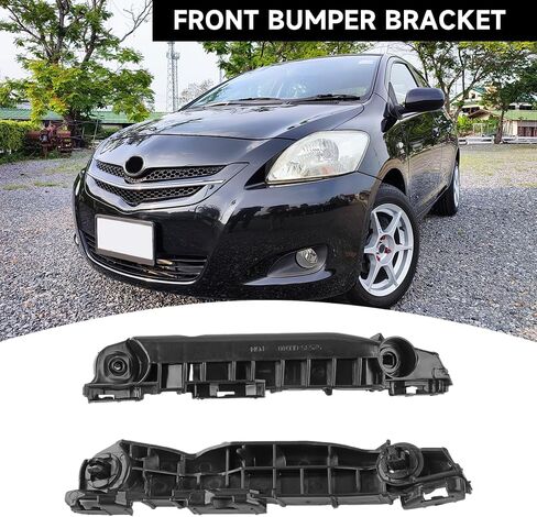 1 Pair Front Bumper Bracket Side Retainer - Compatible for Toyota Yaris Base, S 1.5L L4 - Gas 2007-2009；for Toyota Yaris Base 1.5L L4 - Gas 2010-2011 - Replace Part 5253652050, 5253552060 in Saudi Arabia