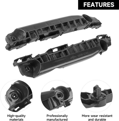 1 Pair Front Bumper Bracket Side Retainer - Compatible for Toyota Yaris Base, S 1.5L L4 - Gas 2007-2009；for Toyota Yaris Base 1.5L L4 - Gas 2010-2011 - Replace Part 5253652050, 5253552060 in Saudi Arabia