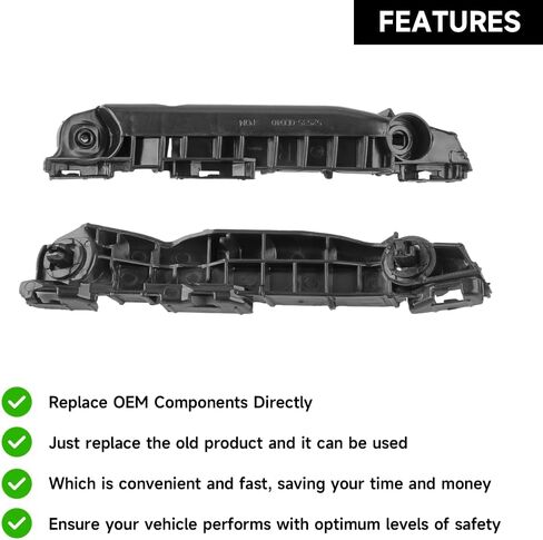 1 Pair Front Bumper Bracket Side Retainer - Compatible for Toyota Yaris Base, S 1.5L L4 - Gas 2007-2009；for Toyota Yaris Base 1.5L L4 - Gas 2010-2011 - Replace Part 5253652050, 5253552060 in Saudi Arabia