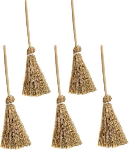 Mini Broom Rope Wizard Broom Halloween Decorative Accessory Hangings Decorations (Red) in Saudi Arabia