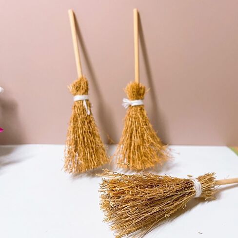 Mini Broom Rope Wizard Broom Halloween Decorative Accessory Hangings Decorations (Red) in Saudi Arabia