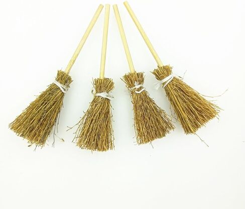 Mini Broom Rope Wizard Broom Halloween Decorative Accessory Hangings Decorations (Red) in Saudi Arabia