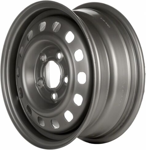 حافة عجلة فولاذية مقاس 14 بوصة لسيارة GM FWD موديل 1985-1991 (تصميم 14 فتحة) - عجلة فولاذية من مصنع ريمان باللون الفضي in Kuwait