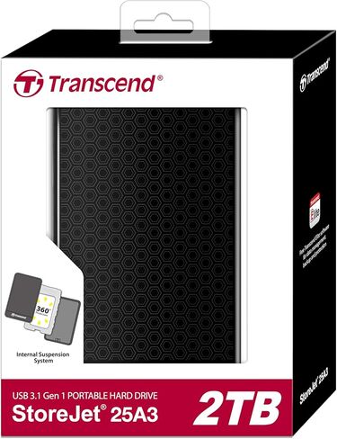 Transcend 1TB StoreJet A3 USB 3.0 Hard Drive (TS1TSJ25A3K) in Kuwait