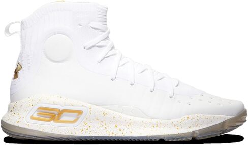 Under Armour Curry 4 Retro - للرجال (أبيض/ذهبي/أبيض) in Saudi Arabia