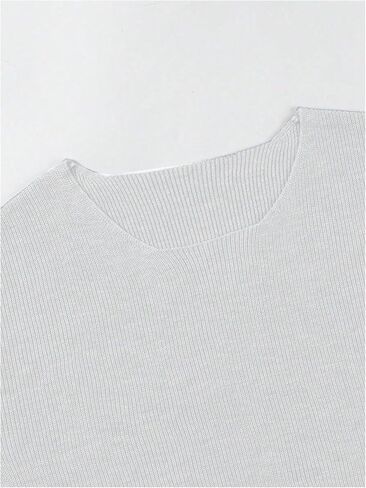Verdusa Men's Drop Shoulder 3/4 Sleeve Sweaters Crew Neck Ribbed Knit Tops in Saudi Arabia