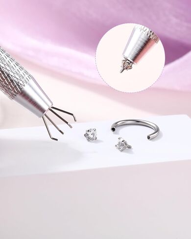 اليهودي 2PCS حدوة الحصان الشفاه الدائري 16G 316L الجراحية الصلب الشفاه ثقب المجوهرات مزدوجة مكعب زركونيا حدوة الحصان القرط داخليا الخيوط اللولب / دايث / الزنمة / الحاجز ثقب المجوهرات للنساء in Kuwait